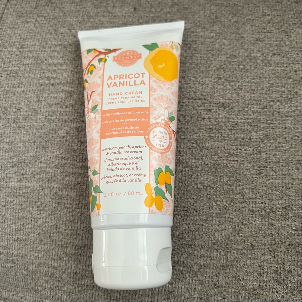 Scentsy apricot vanilla hand cream